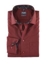 OLYMP Luxor modern fit langarm Hemd bordeaux 42