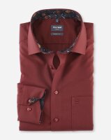 OLYMP Luxor modern fit langarm Hemd bordeaux 42